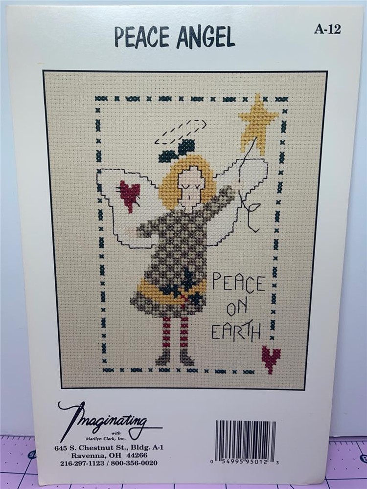 IMAGINATING Counted Cross Stitch Chart -  PEACE ANGEL - A-12