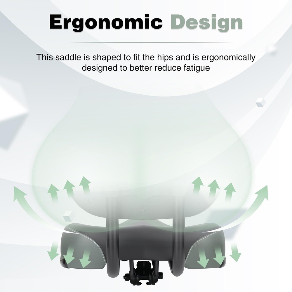 FOMAS Bike Saddle with Backrest Black (Adjustable)