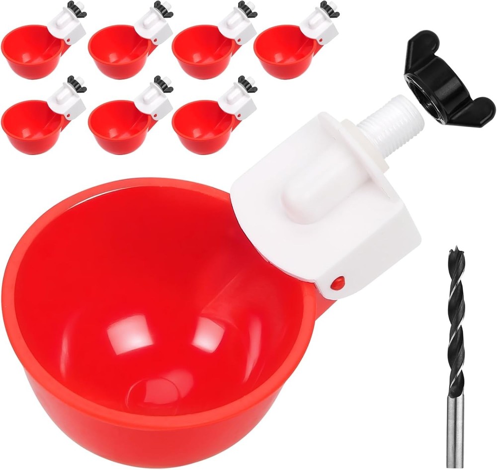 Easy Install Automatic Chicken Waterer – Durable Cups for Ducks, Turkeys & More