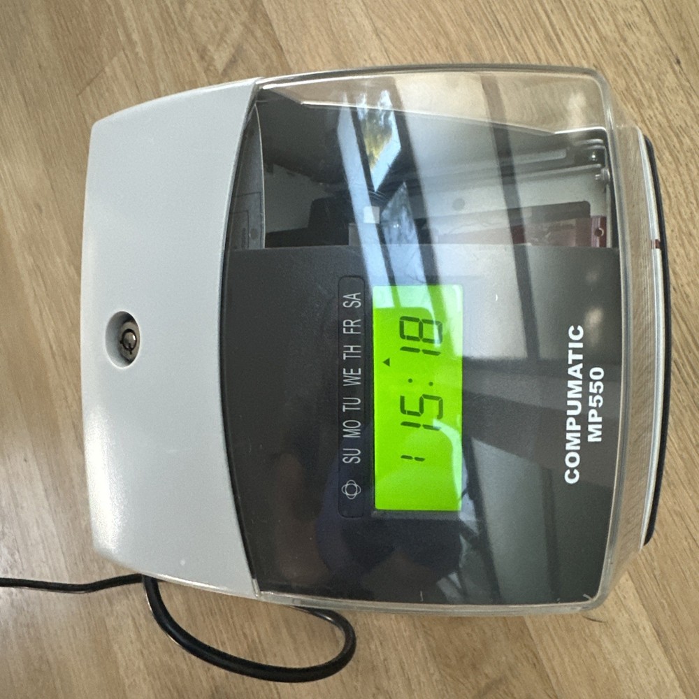 COMPUMATIC MP550 Digital Time Clock - Extra Clean - With Lock Keys!!!