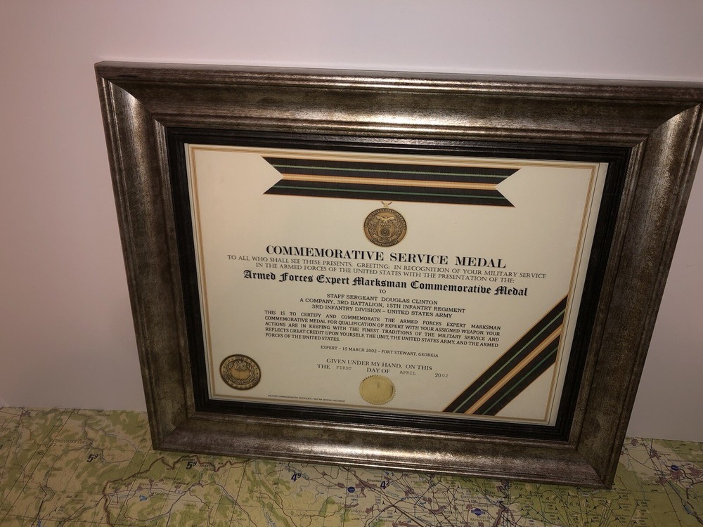 ARMED FORCES EXPERT MARKSMAN COMMEMORATIVE MEDAL CERTIFICATE ~ Type 1