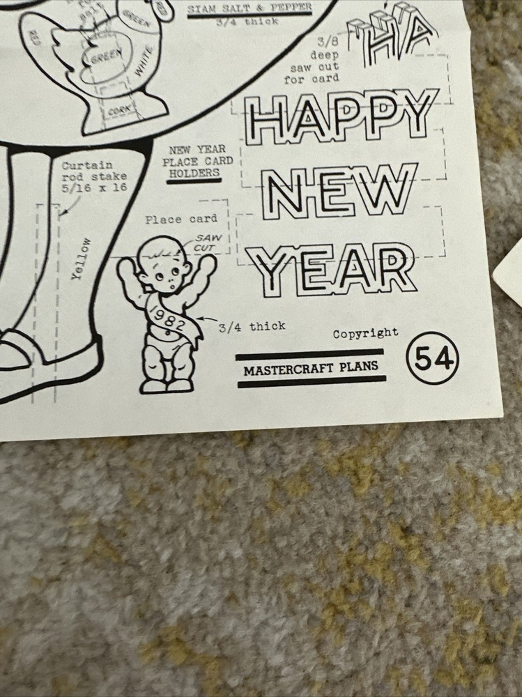 Vintage Mastercraft Plans 53 & 54 Various Woodworking Patterns