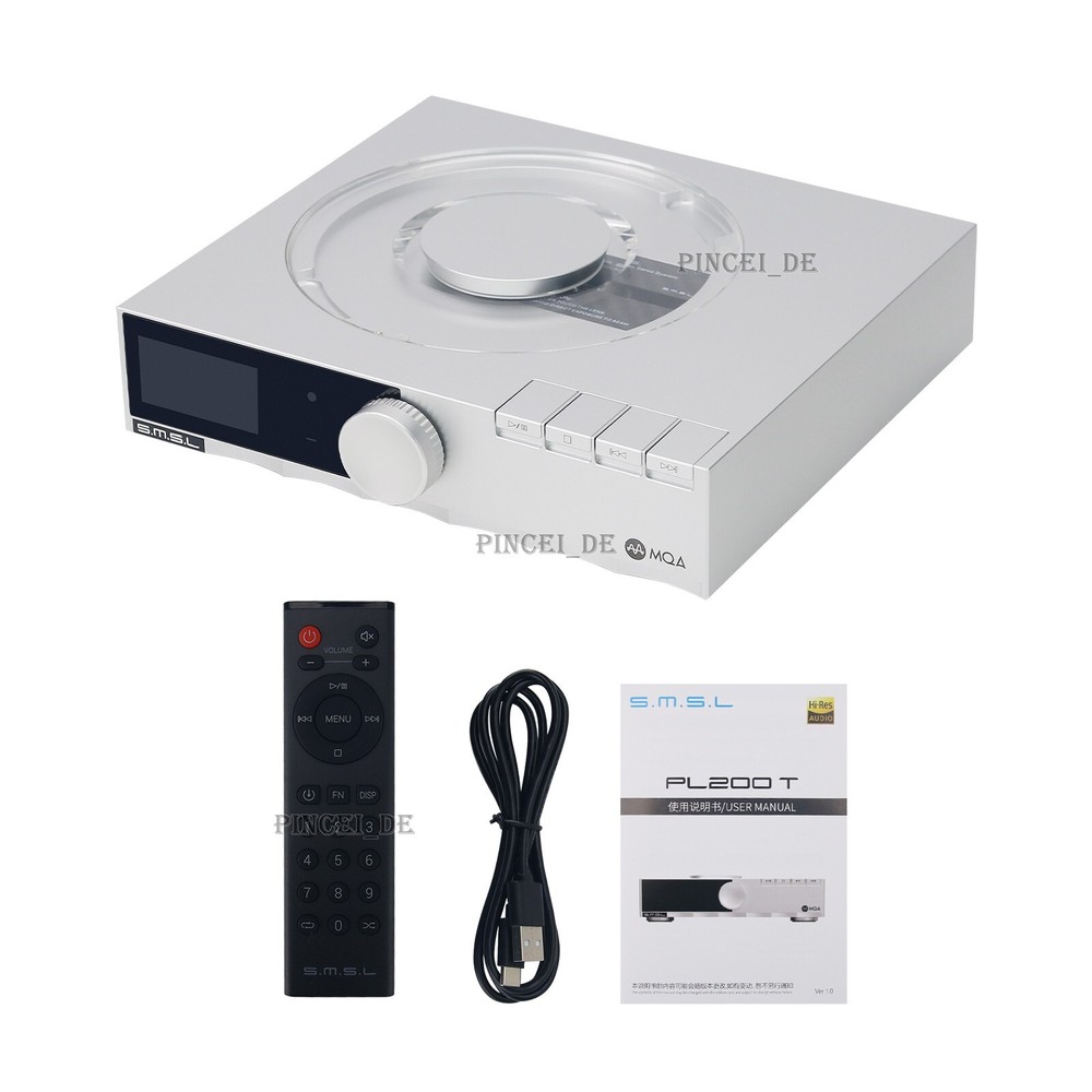 SMSL PL200T High Performance MQA-CD Digital Turntable CD Player