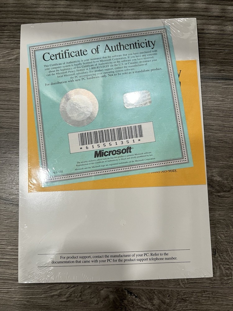 New Microsoft MS-DOS User’s Guide Manual Book ONLY NO Disk COA