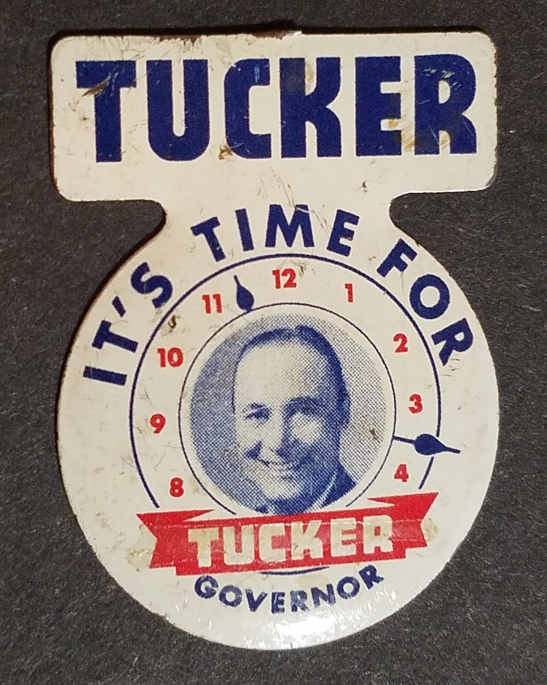 Stevenson Tucker Flasher Pinback & Tucker Tab
