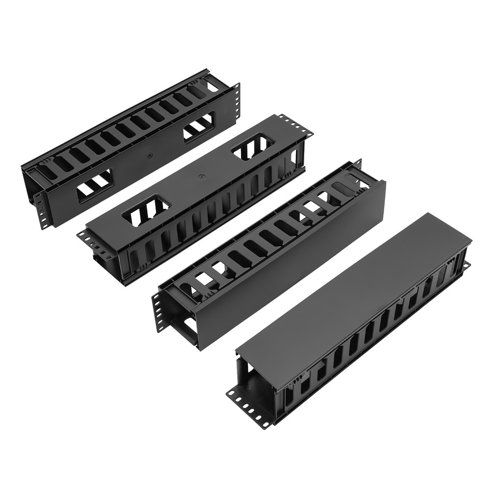 4 Pack Horizontal Rack Mount Cable Management Cable Organizer Cable Raceways