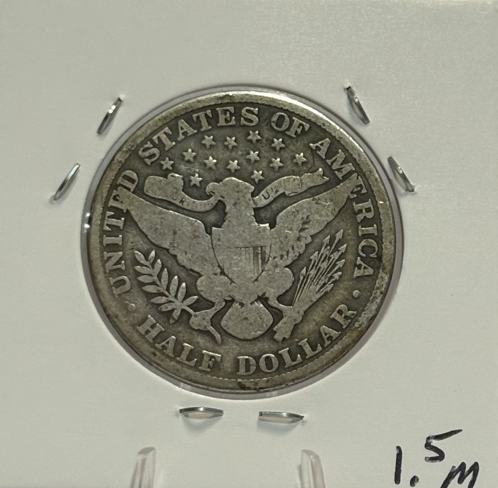 1912 Barber Half Dollar, 90% Silver, Very Nice! 🔥
