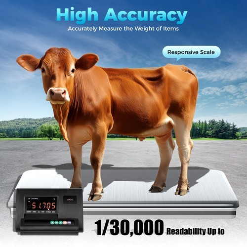 2.5 Ton/5000lbs Weigh Indicator Precision Platform Scale Cattle Hogs Load Cell