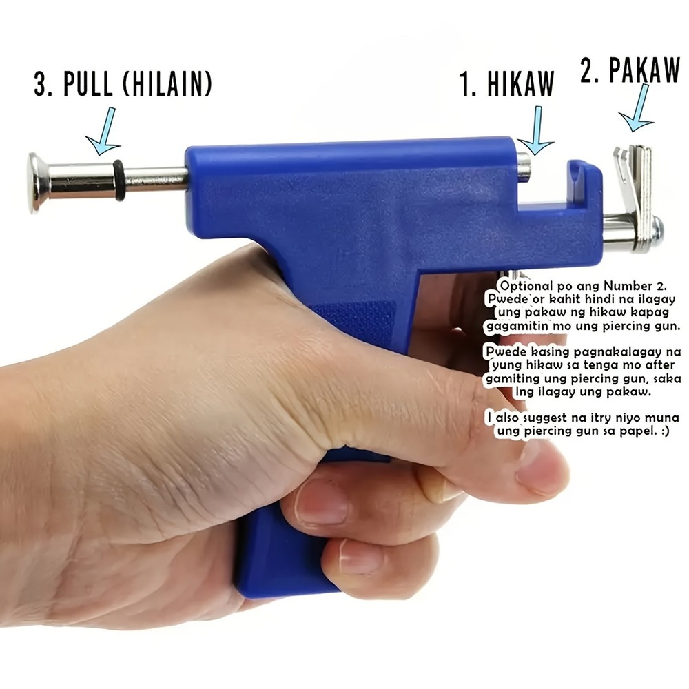 Ear Piercing Gun Kit - Self-Piercing Tool with Studs & Accessories for Home Use