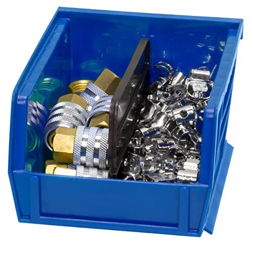 Plastic Storage Bins Hanging Stacking Containers, 5"/4"/3" - 6 Pack