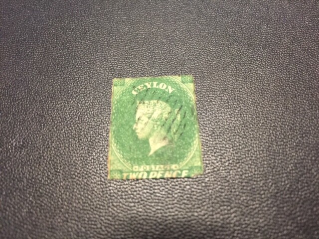 Ceylon stamp 4 used