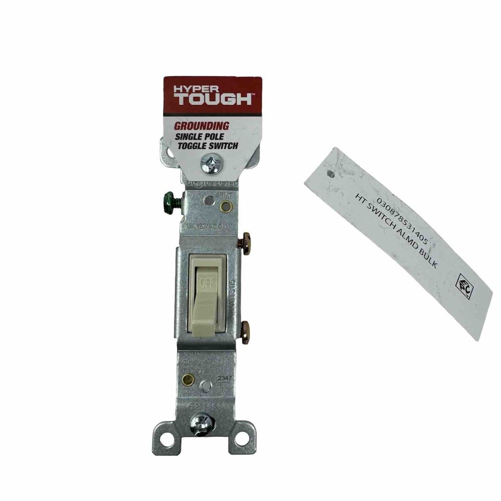 15 Amp Single-pole Toggle Switch, Light Almond Light Switch Poles 4 Pack