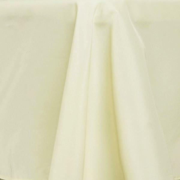 Tablecloth 108" Round For 4 Foot Round Table ~ 100% Poly ~ Ivory ~ Used Once !