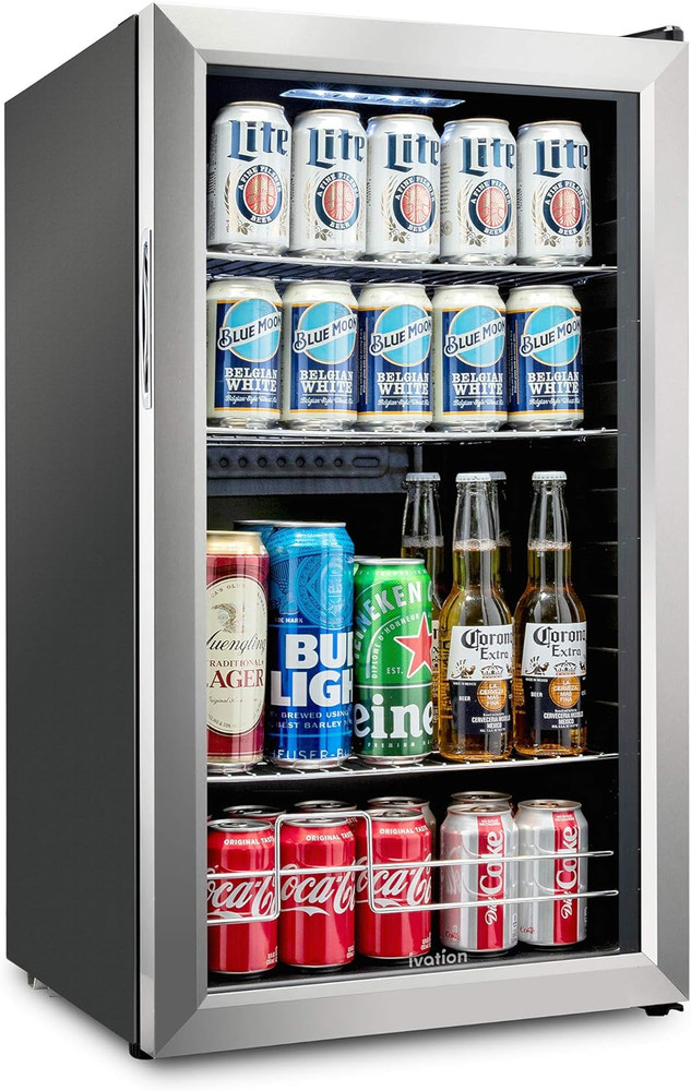 28-Bottle Wine Cooler & 126-Can Beverage Refrigerator Combo Bundle
