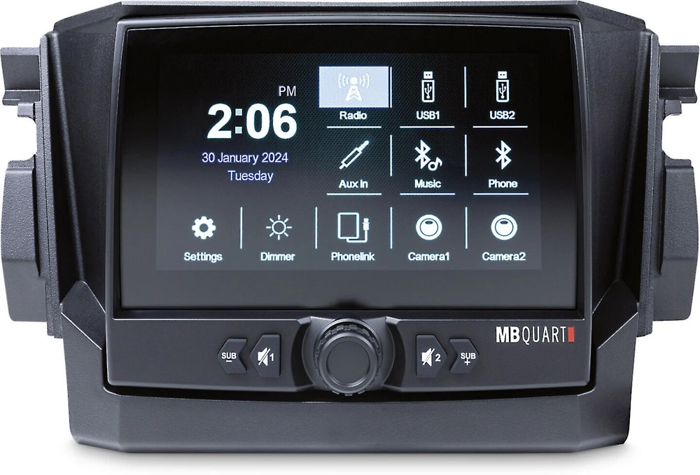 MB Quart GMR7V1.2, 7" Powersport Source Unit Wireless Carplay/ Android Auto