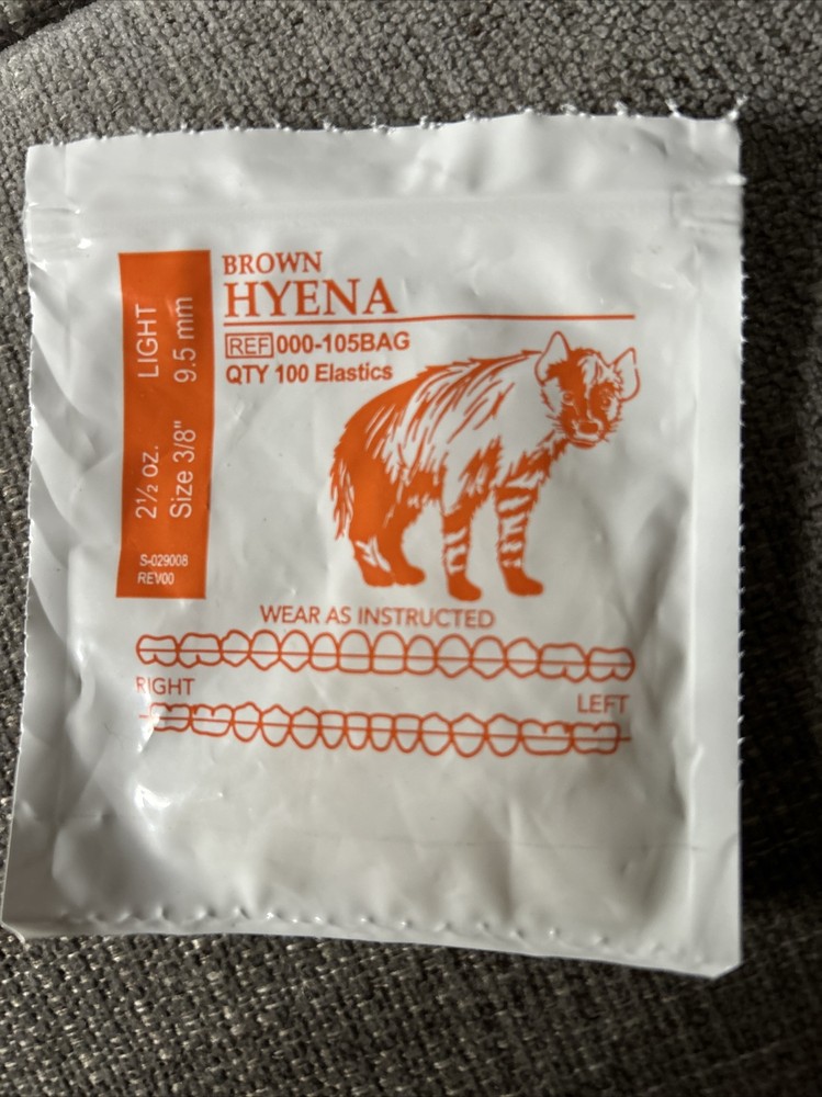 Brown Hyena Elastics For Braces (100 Count)