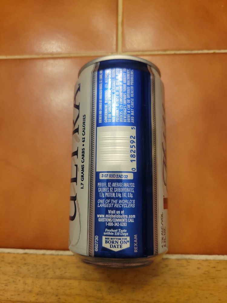 Obsolete Michelob Ultra 8oz Beer Can