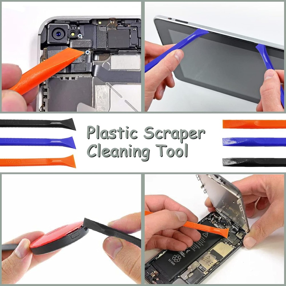 12Pcs Carbon Fiber Scraper Cleaning Tool Non-Scratch Plastic Multi-Purpose Stiff