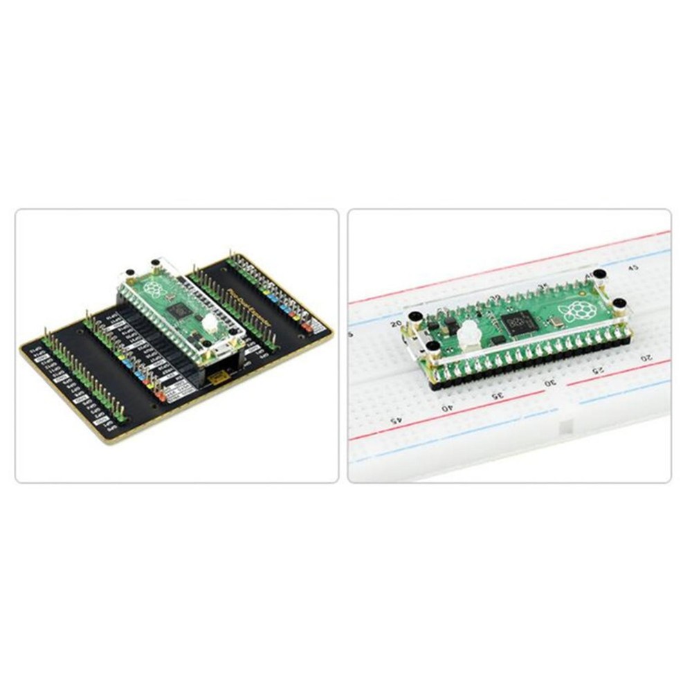 Clear Acrylic Top&Bottom Panel Case With Customs Key Cap for Raspberry Pi Pico H