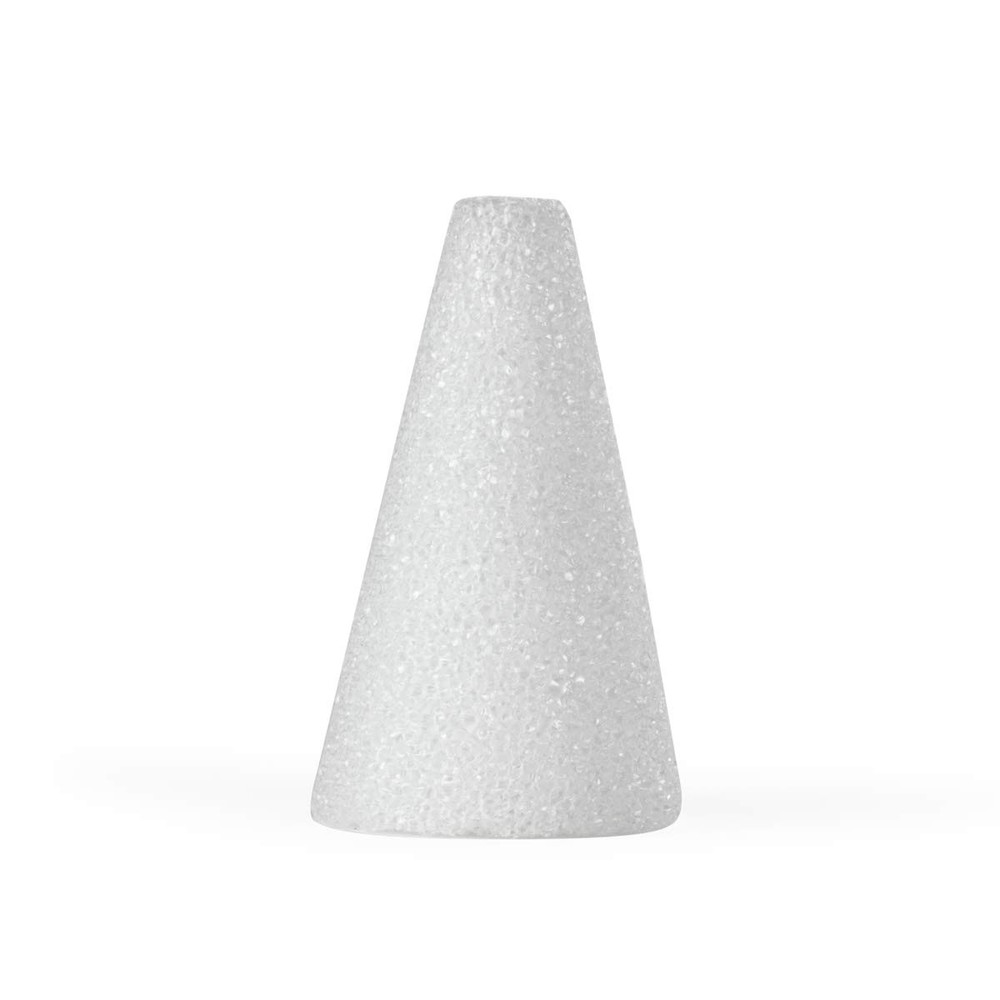 Hygloss White Styrofoam Cones for Crafts, 4" x 2.5", 12-Pack