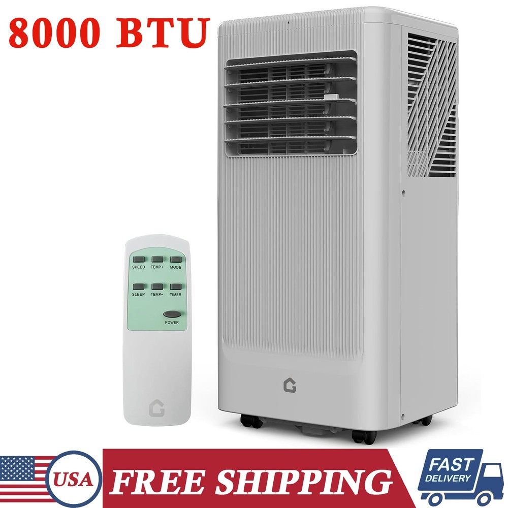 8000 BTU Portable Air Conditioners 3-In-1 Portable AC Unit with Remote Control