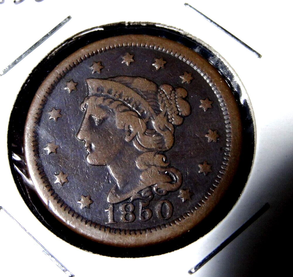 1850 US Large Cent Copper Coin