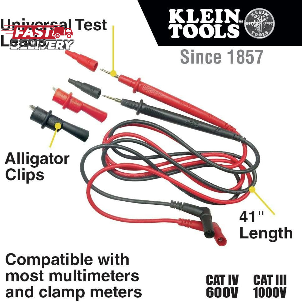 Klein Tools 69410 Replacement Test Lead Set, Right Angle