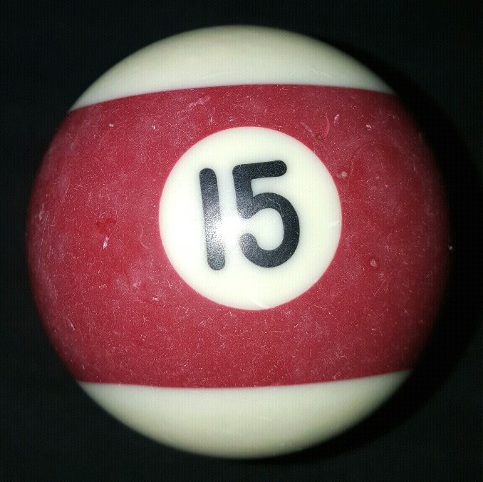 Replacement Regulation Pool Ball 15 Ball Striped Maroon