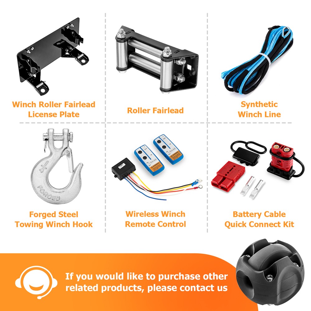 2PACK For ATV UTV SUV ORV Winch Synthetic Rope Split Cable Hook Stopper Rubber