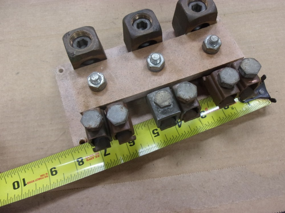 Motor Generator Input Output Buss Line Connection Terminal Board 3Ph 6-4/0 Wire