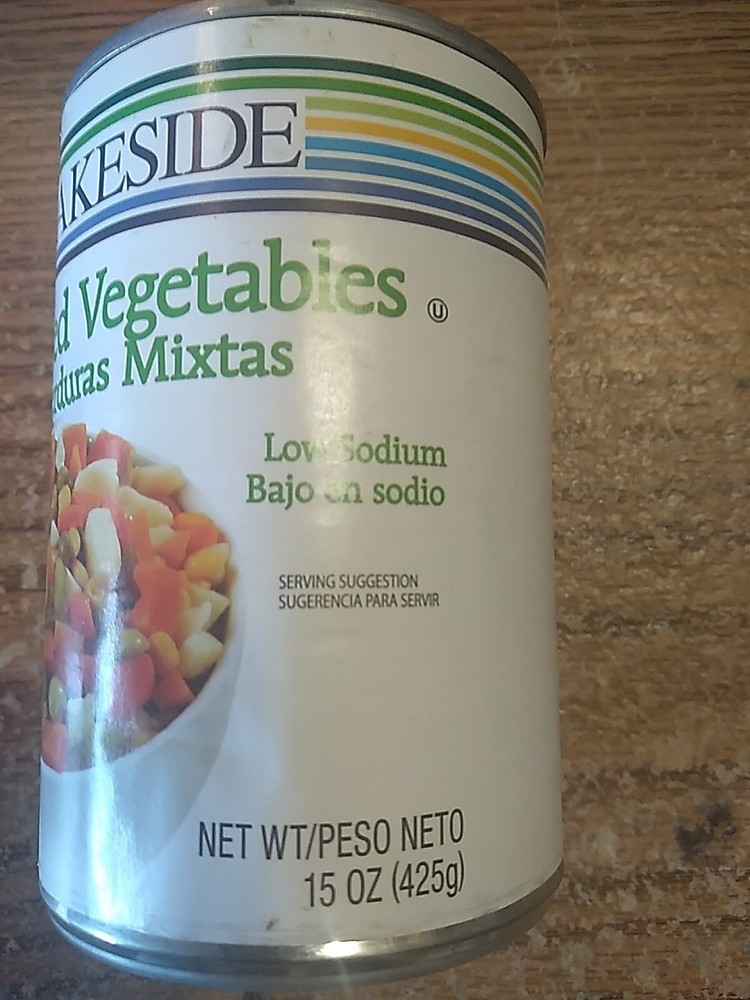 12 cans lakeside Mixed Vegetables Low Sodium 15 oz Exp OCT/26