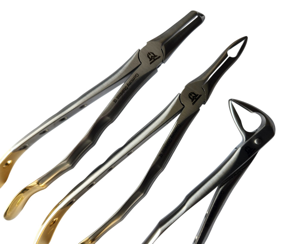 Set of 3 Root Tip Extracting Extraction Forceps Dental Instruments