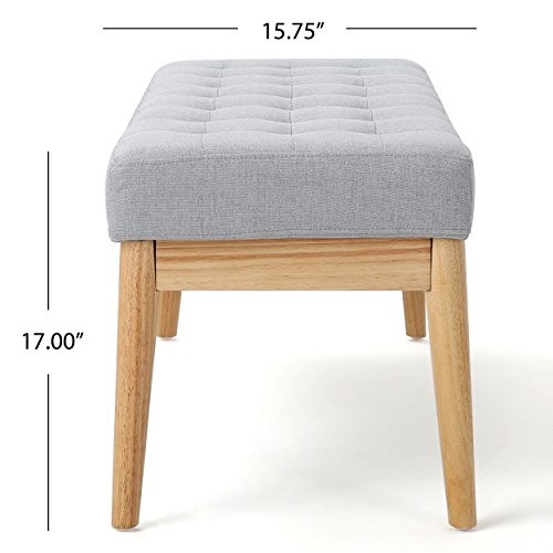Anglo Sky Grey Fabric Bench