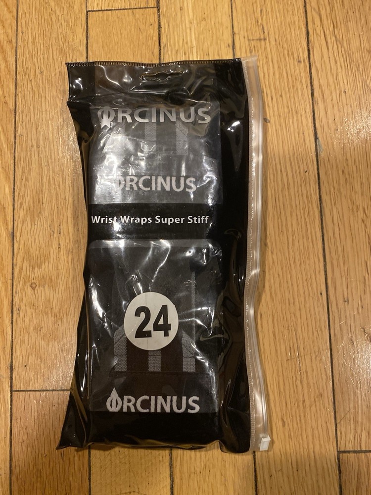 Orcinus Wrist Wraps Super Stiff Black Gray Strength Training Support