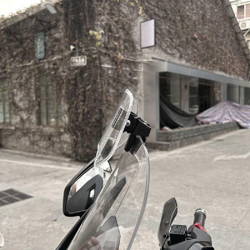 Clip On Motorcycle Windshield Extension Spoiler Wind Screen Deflector Universal