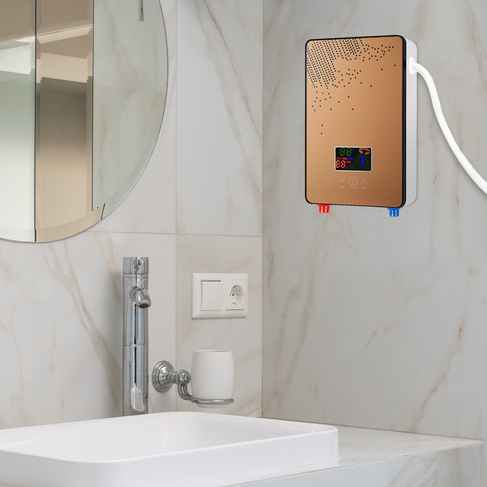 4500W Tankless Hot Water Heater Electric Instant Water Heater with Shower Head