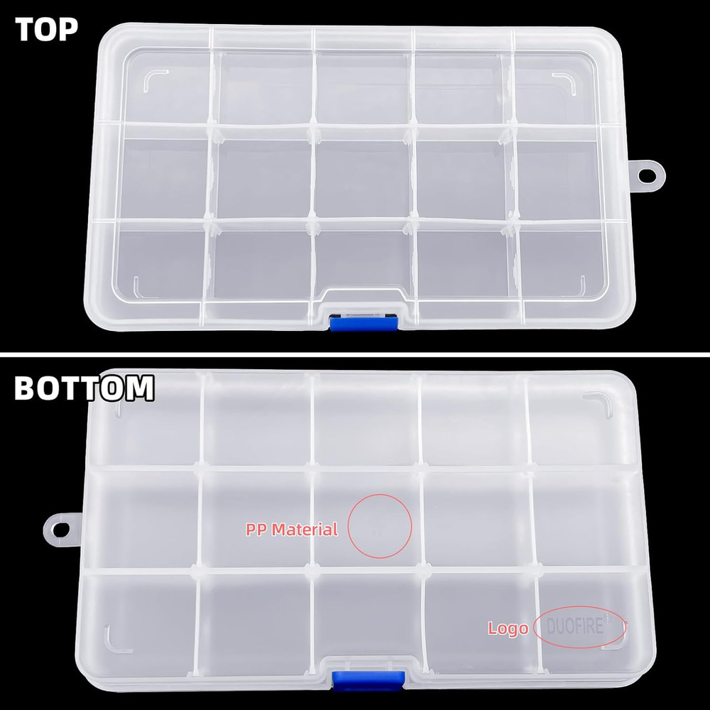 Plastic Organizer Container Storage Box Adjustable Divider Removable Grid Compar