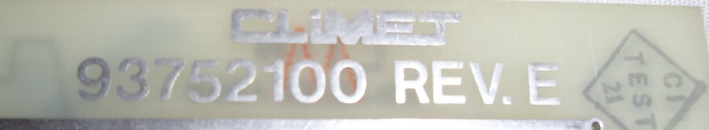 Climet 93752100 REV. E