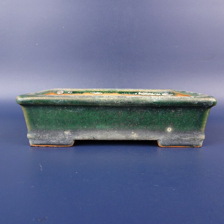 Used Bonsai Pot, Tokoname, Ikko Watanabe, Small Rectangular Pot, Approx. 13.2 cm