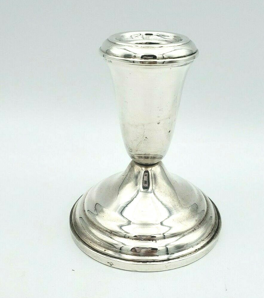 Sterling Silver Candlestick Holder 3 3/4" High  #10928