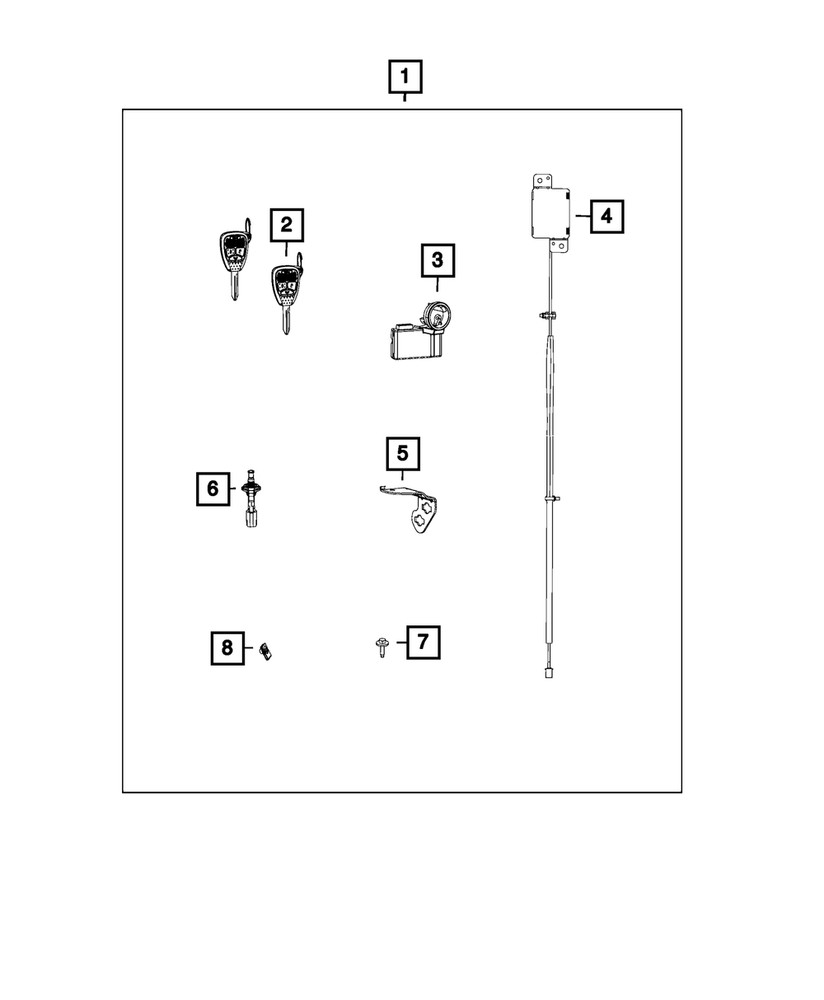 Genuine Mopar Keyless Entry Receiver 68140642AE