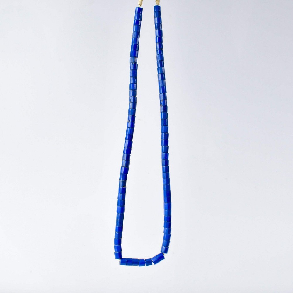 Russian Blue Opaque Trade Beads Czech