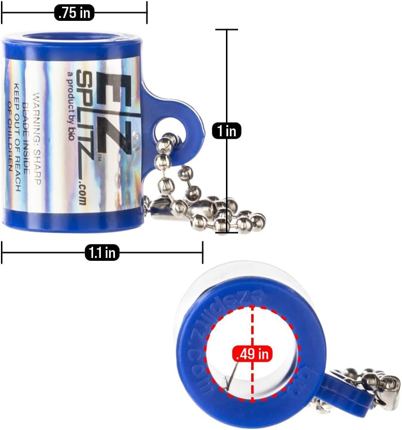EZ SPLITZ Cigarillo Splitters - Small, Portable with Keychain, Makes a Precise C