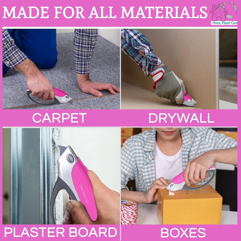 Sharp Retractable Utility Knife - Ergonomic Design