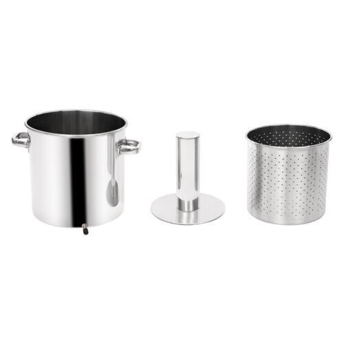 5.8Gal Fruit Wine Press, Manual Stainless Steel Cider Press with Hydraulic Jack