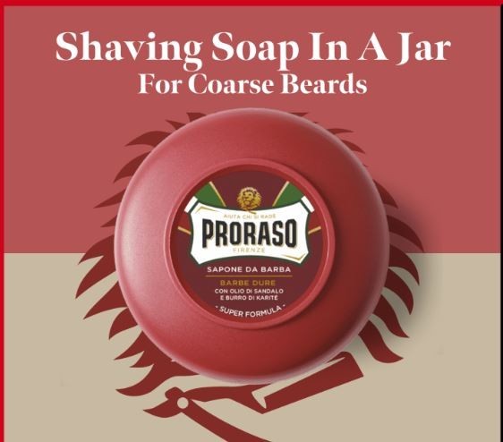 6 Pack Proraso Shaving Soap Bowls - Red