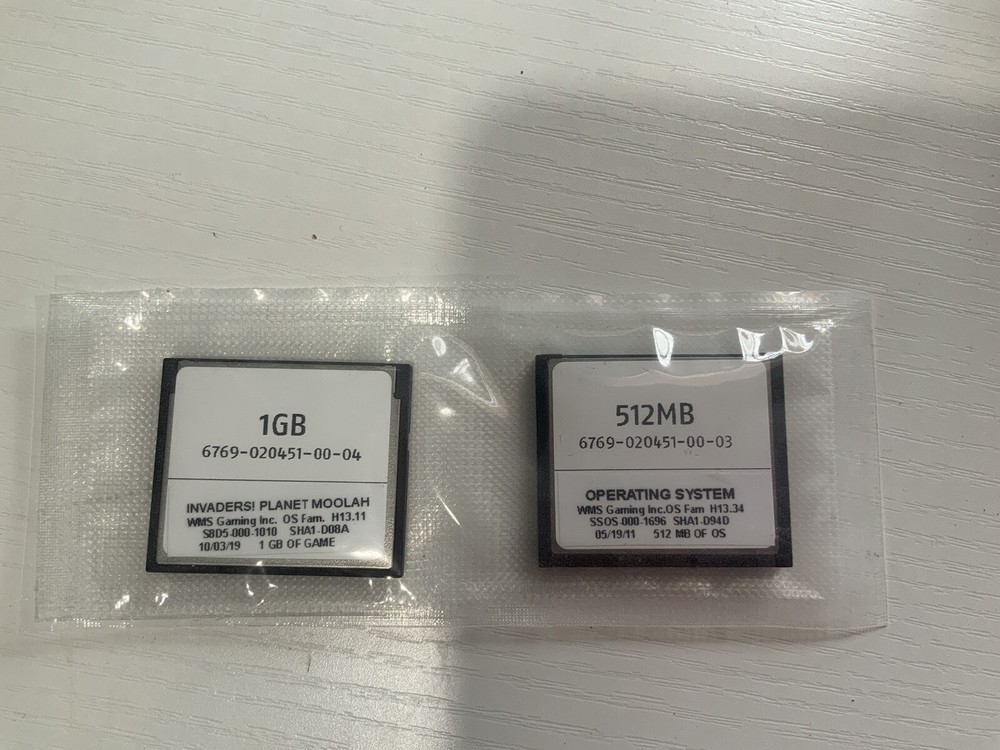 WMS WILLIAMS  BB2 SLOT  SOFTWARE SET - INVADERS PLANET MOOLAH