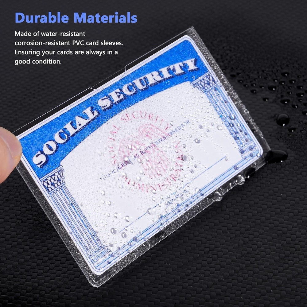 6 Pack Social Security Card Protector/Medicare Card Protector Sleeve