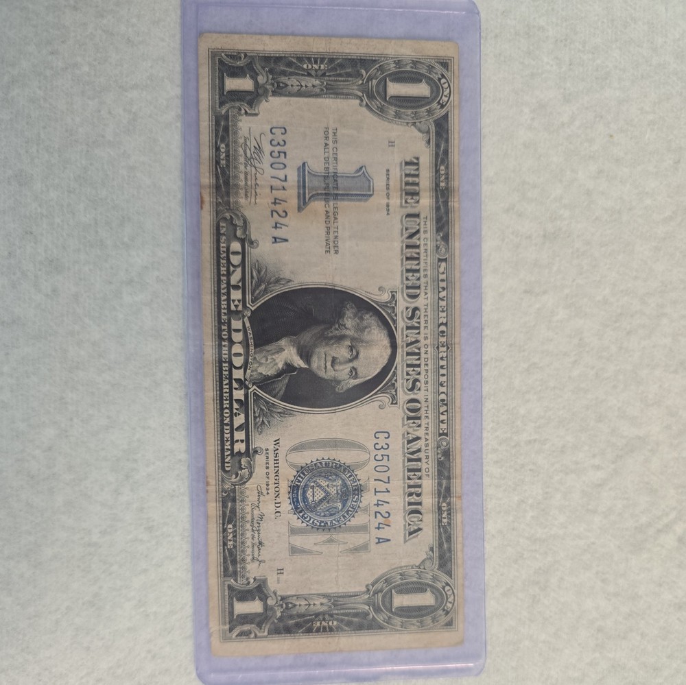 $1 1934 FUNNY BACK  Silver Certificate One Dollar Note!!!!! F