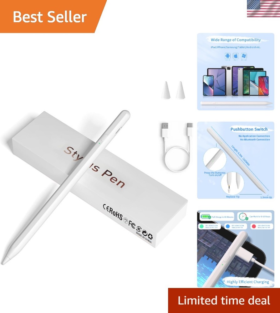 Stylus Pen for Touch Screens, White